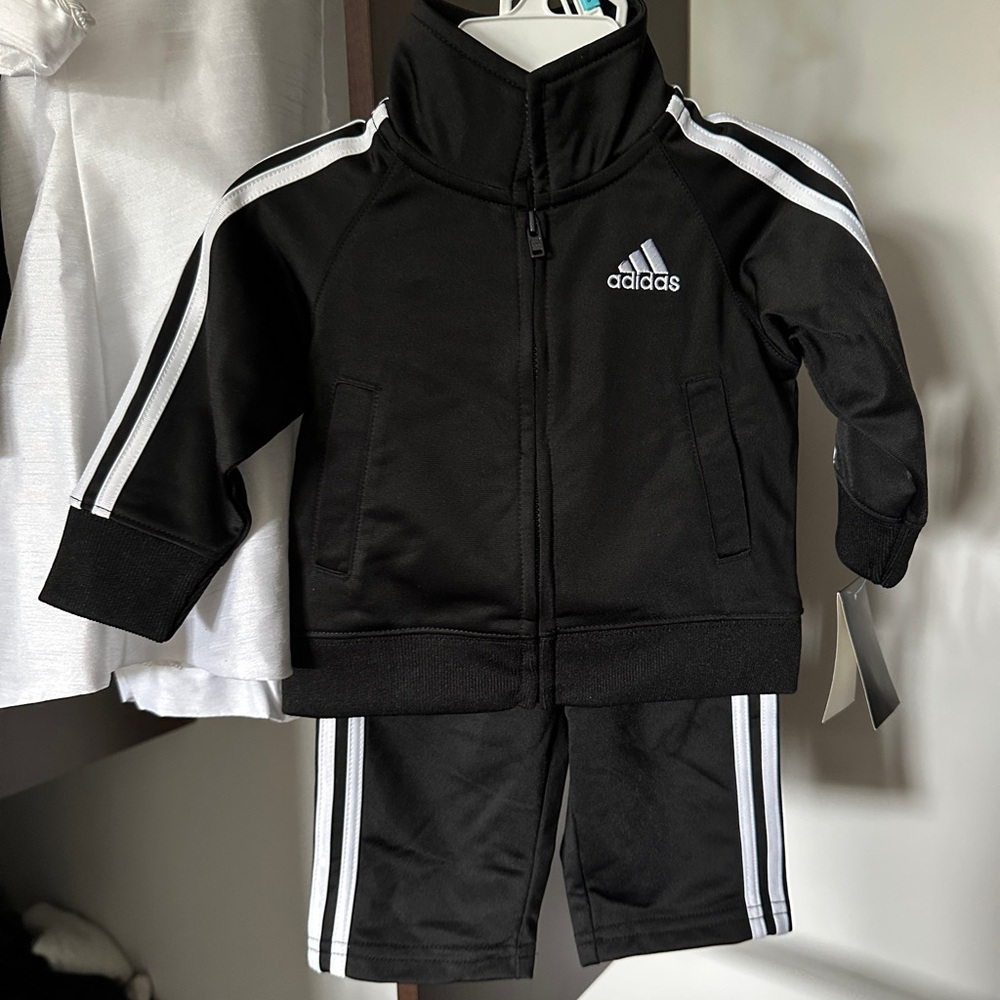Adidas Boys' Black and White 2-Piece Set